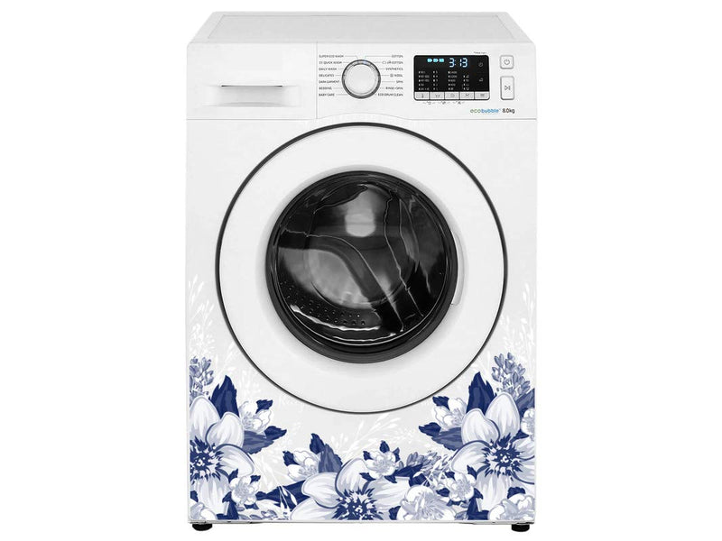 DivineDesigns™ Flowers Bottom Floral Sticker for Washing Machine, Cloth Machine Decorative Pack of 1 (22 X 33 Inch)