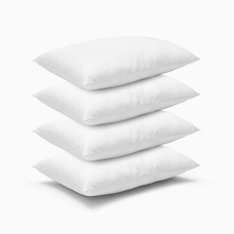 SONNASOFT Luxurious 4 Piece Microfibre Pillow Filler - 20X24 Inch, White (Special design for Hotel, Bed Room, Oyo Room)