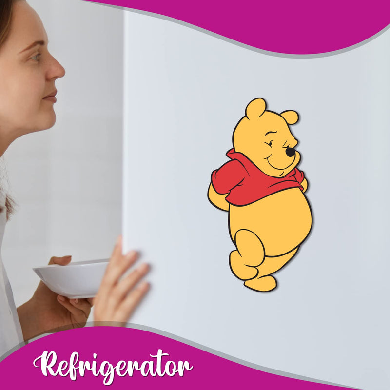 Bhai Please Winnie The Pooh Wooden Fridge Magnet (Pack of 1) Fun Comic Character Gift and Decoration