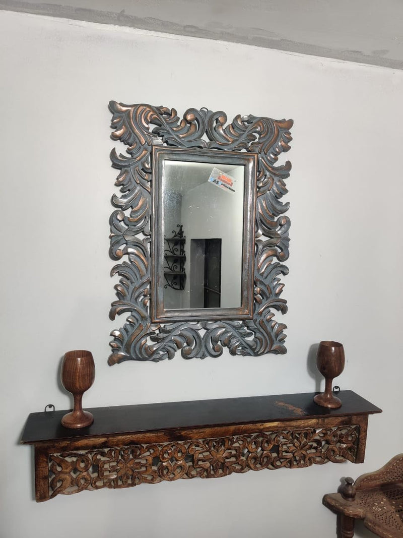 Vas Collection MDF Mirror Frame for Wall Decor,Bedroom,Living Room,Bathroom & Hallway