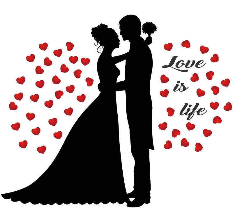 Tuffuk Love is Life Large Vinyl Wallstickers for Home Decorations(70 cm x 60 cm)5TZ060