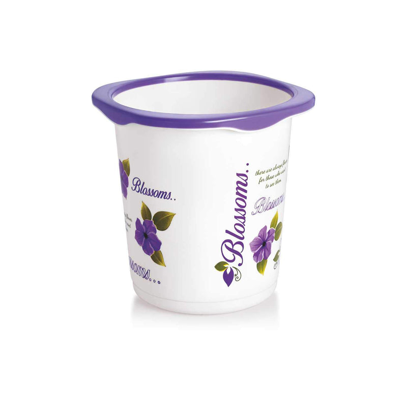 Cello Plastic Blossom Dustbin, 7 Litre, Violet, Set of 1