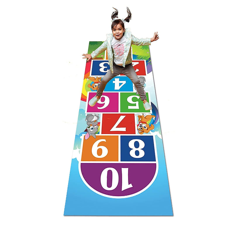 Cartvilla Jumbo Play Game for Kids & Adults Family Game, Floor Game,Child Learning Game (2.5 feet x 8 feet- PVC Flex Material) Count and Jump Floor Games (Numerical hopscotch Jumbo Play mat)