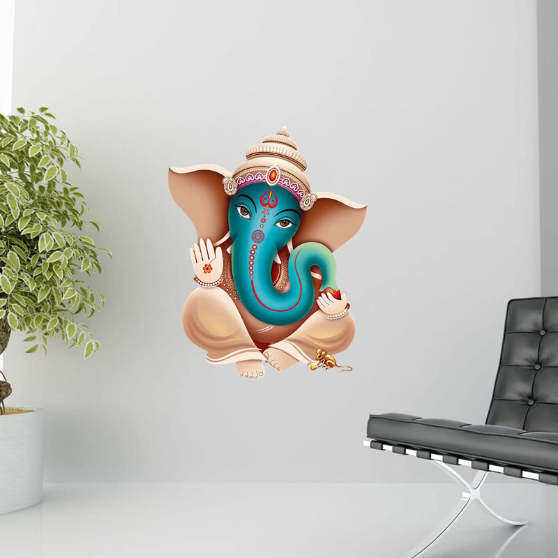 Decor Kraft Ganeshji Wall Sticker & Decal,Size- 50 Cm X 32 Cm,Religious