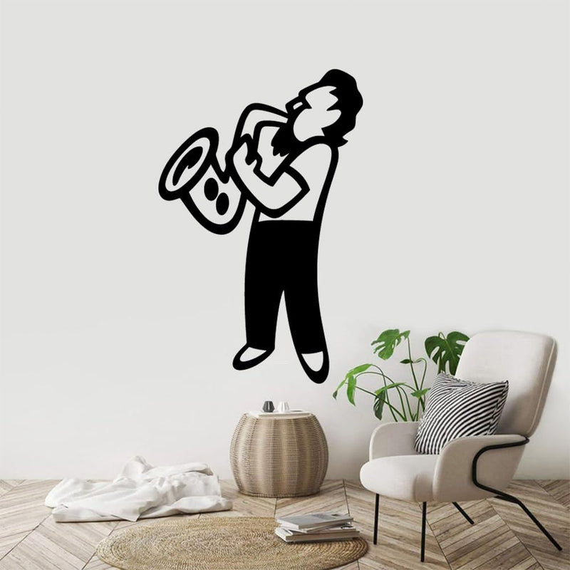 GADGETS WRAP Wall Decal Vinyl Sticker DIY Saxophone for Office Home Wall Decoration