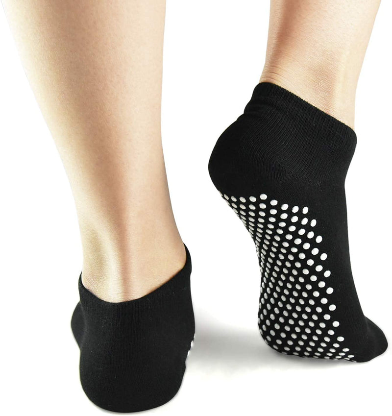 Marrone Women Non Slip Socks with Grips - Ideal for Pilates, YBallet Barre, Dance, Fitness, Home Gym Workout Accessories Ladies Sports Socks