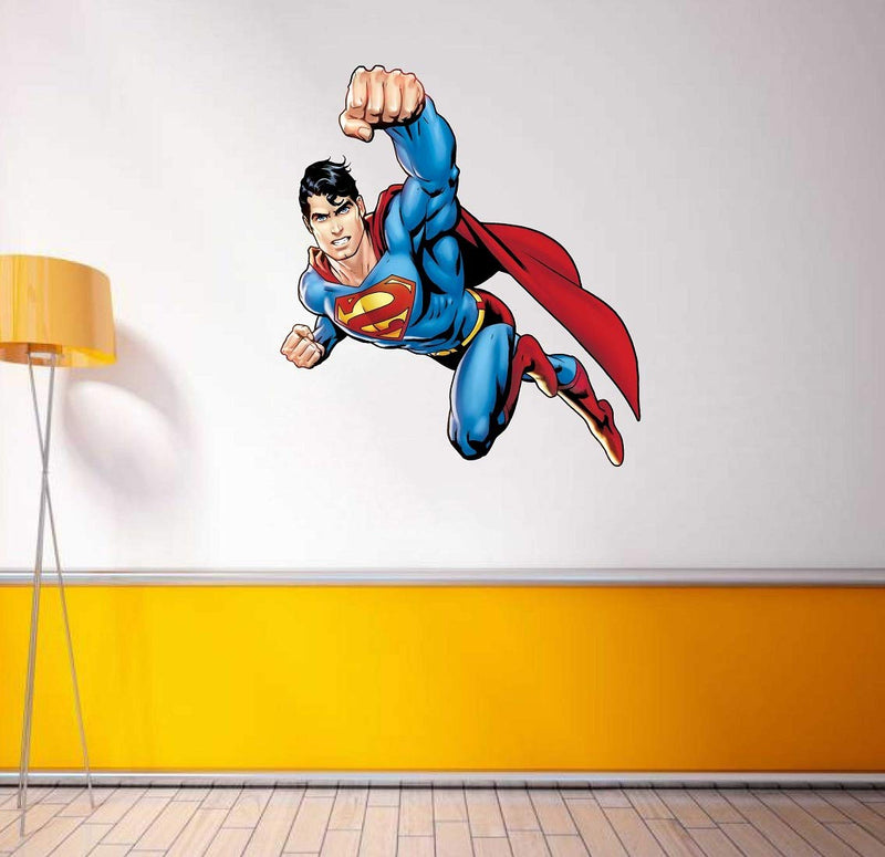 HAPPYSTICKY Super Man Multi Large Vinyl Wallsticker for Home Decorations (50 cm x 50 cm)