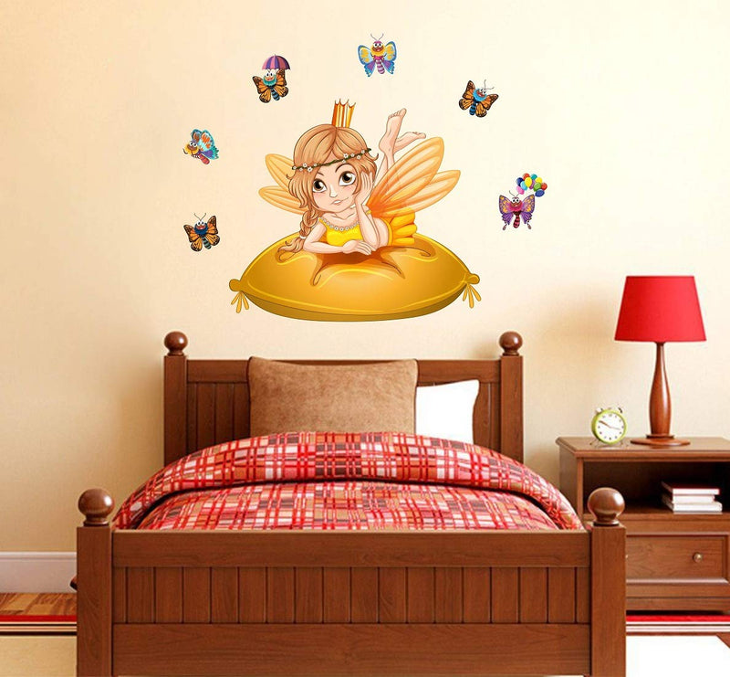 Tuffuk Angels Large Vinyl Wallstickers for Home Decorations(80 cm x 60 cm)5TZ0188