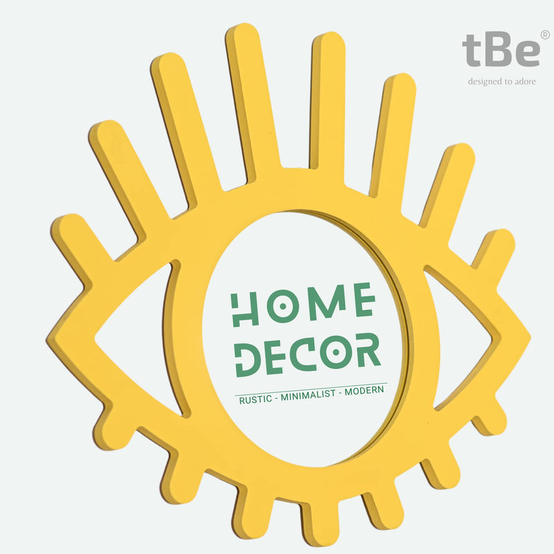 TBE DESIGNS Wall Decor Eye Mirror (Sunshine Yellow)