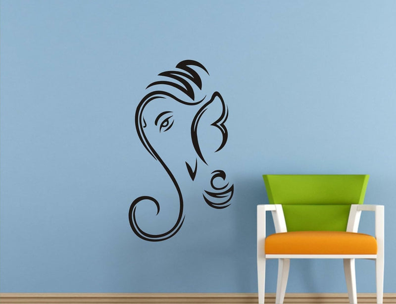 GADGETS WRAP Lord Ganesh Red Wall Decal and Sticker Vinyl Wall Stickers Size(95 * 59) cm