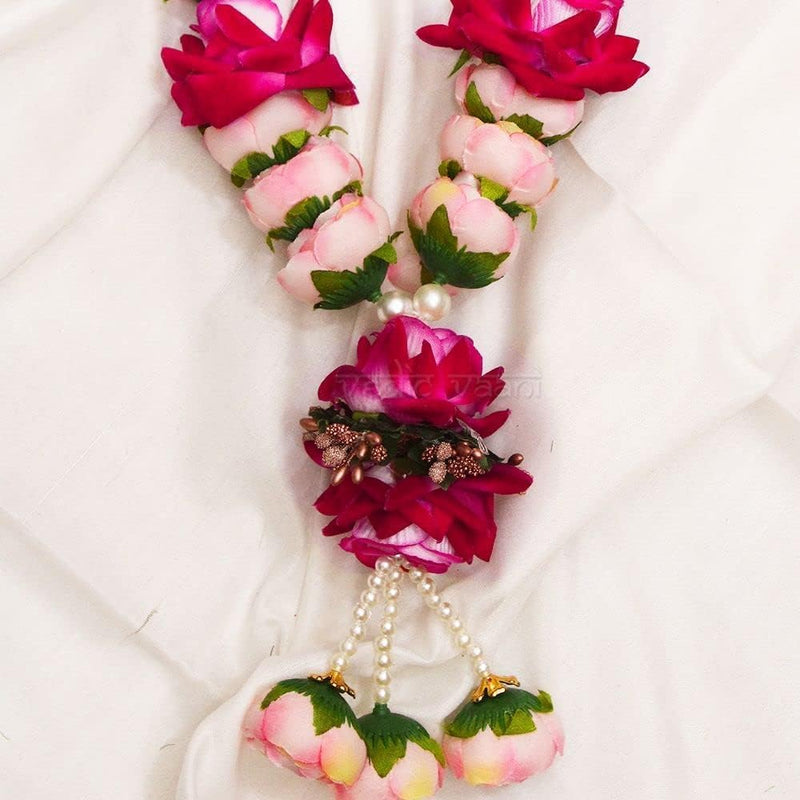 VEDIC VAANI Shubh Vivah Artificial Flowers Jaimala Vadhu VAR Mala Garland for Groom and Bride (2 Piece)