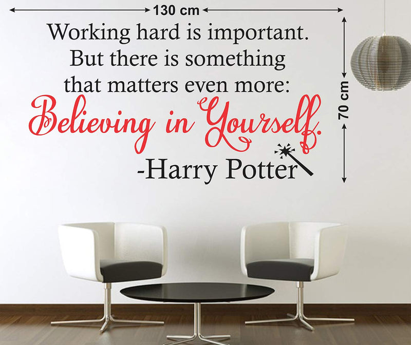 HAPPYSTICKY Harry Potter Large Vinyl Wallsticker for Home Decoration (130 cm x 70 cm) 57-HAP-LM-3526