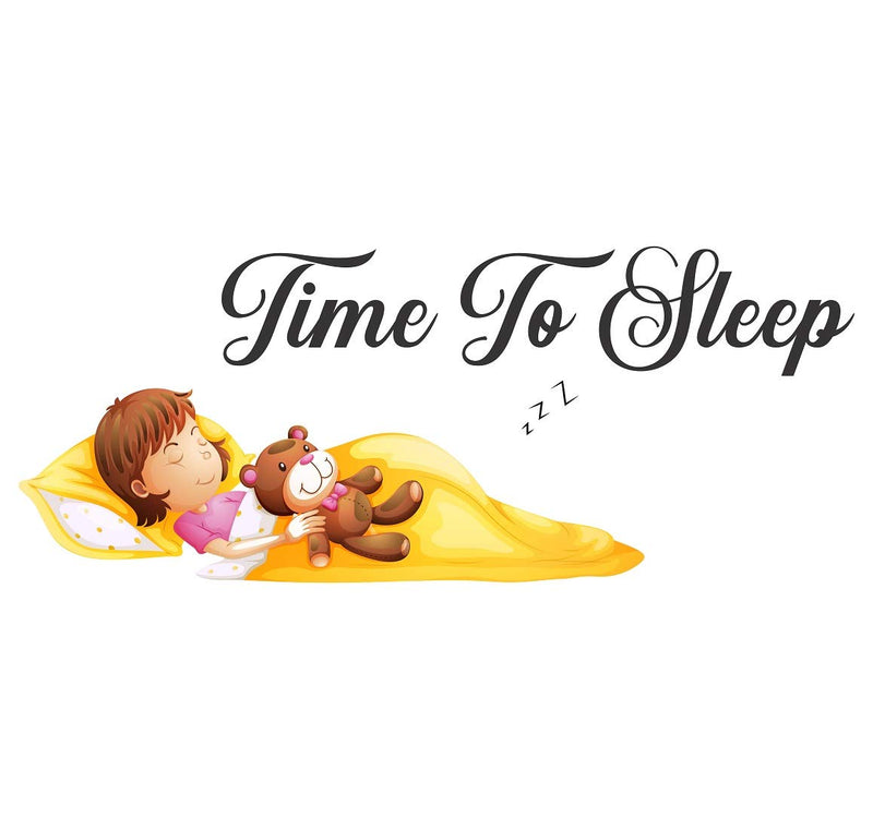 Tuffuk Time to Sleep Large Vinyl Wallstickers for Home Decorations (100 cm x 40 cm)5TZ110