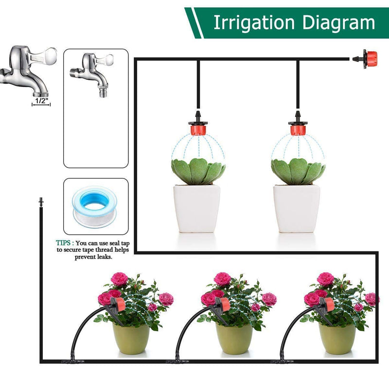 DIY Crafts Flexible Pipe Only Watering Tubing Hose Drip Pipe PVC Hose Irrigation System Watering Systems Greenhouse Lawn, Plants, Garden,Patio