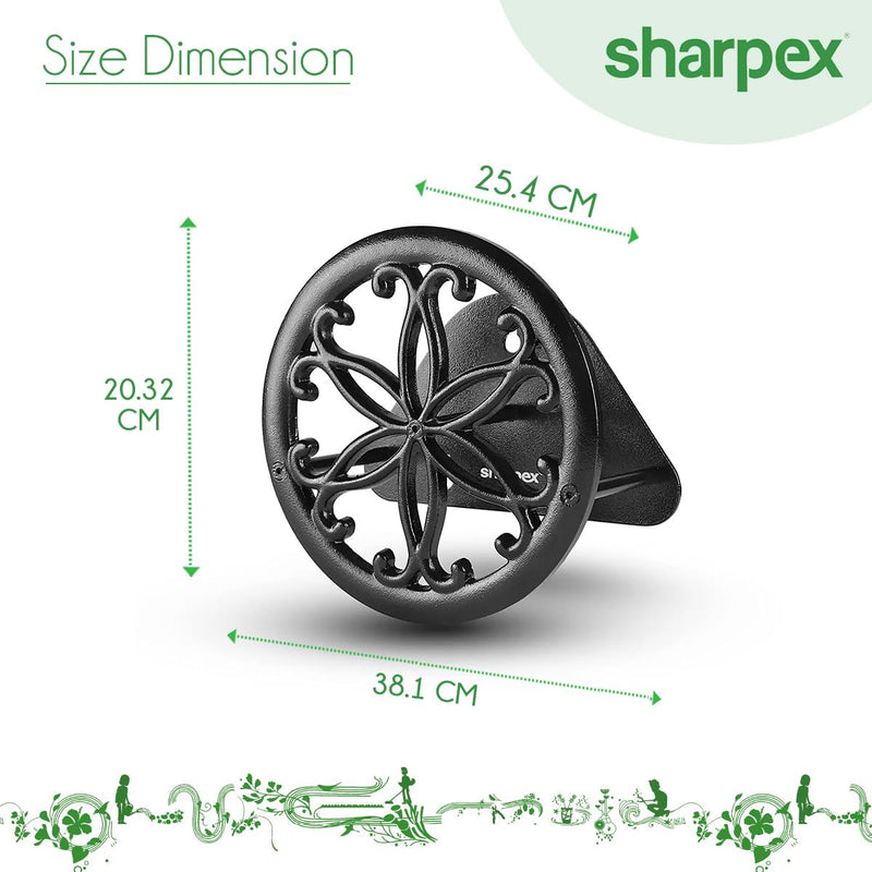 Sharpex DIY Hose Hanger for Garden Pipe - Ornamental Garden Pipe Holder Wall Mounted for Garden, Hotel, Backyard and Outdoor - Heavy Duty Metal Portable Irrigation Hose Pipe Holder Only (Black 3)