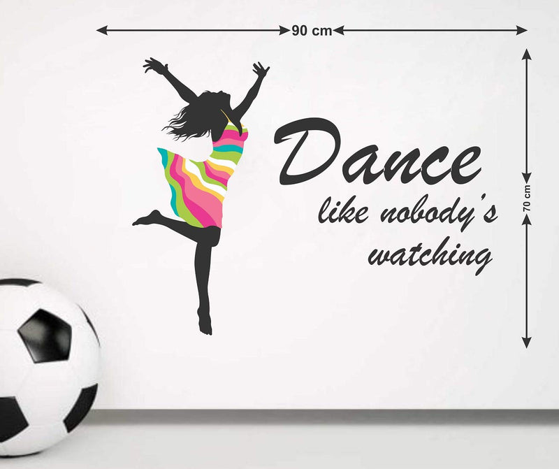 Tuffuk Dance Large Vinyl Wallstickers for Home Decorations(90 cm x 70 cm)5TZ397