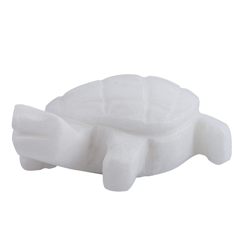 White Marble Home Decorative, Good Luck Tortoise/Turtles - White Turtle Set of 2