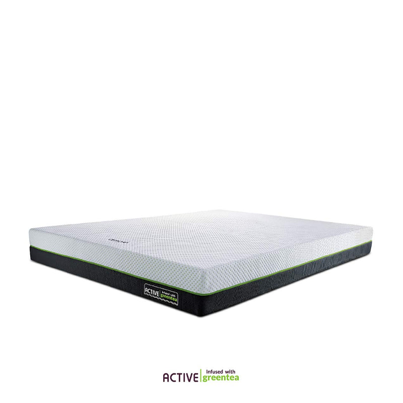 Amore New Active Green Tea Orthopedic Memory Foam Dual Comfort Single Size Mattress (75x36x6).