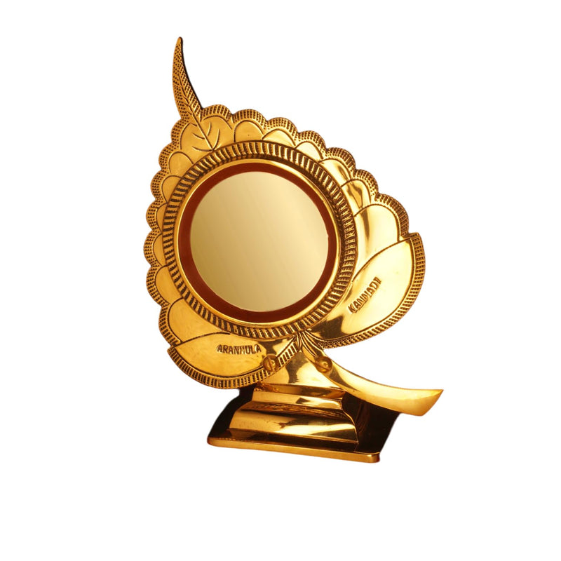 ARANMULA KANNADI Aalila Peedom Kannadi Brass Metal Hand Mirror