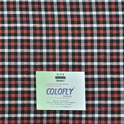 COLOFLY Red & White 3 Inch Soft Pu Foam Mattress (72X36X3)