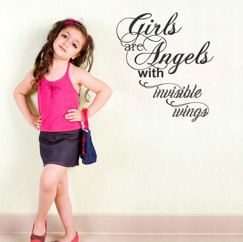 Tuffuk Girls are Angel Large Vinyl Wallstickers for Home Decorations(50 cm x 60 cm)4TZ077