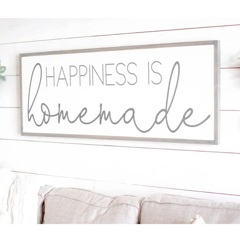 Artica Happiness is Homemade Wall Decor Quotes with Ractangulare frame for Living Room Bedroom Gift item (Happiness is Homemade)