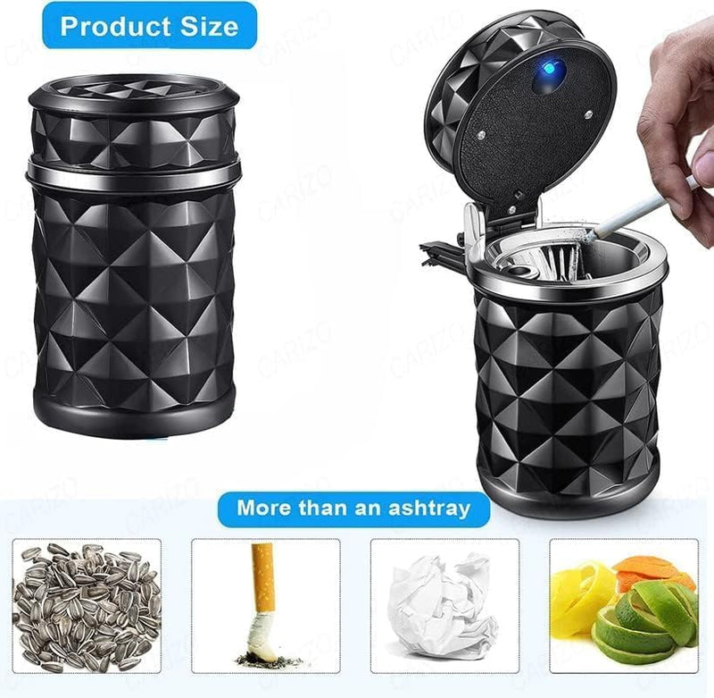 KRIAA ENTERPRISE Cigarette Ashtray with Lid –Durable, Rust-Proof, and Easy to Clean - Non-Tip, Durable, Windproof Design for Home, Office, or Garden Use
