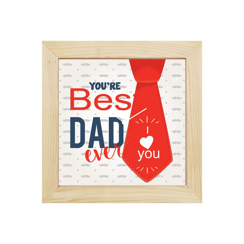 TheYaYaCafe Yaya Cafe I Love Best Dad Desk Clock for Father - 8x8 inches