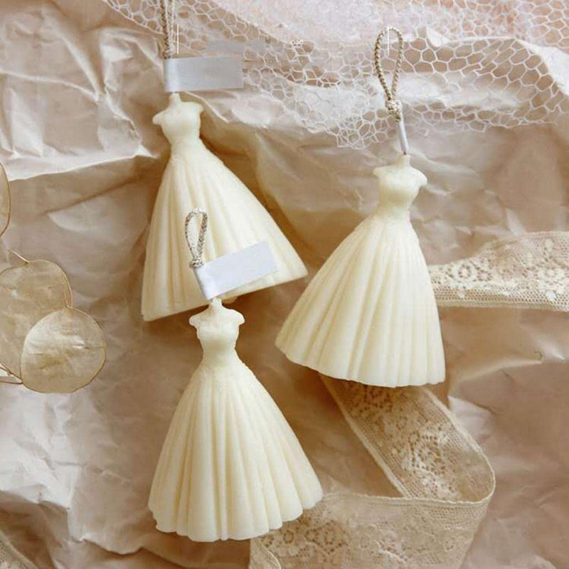 ATORSE® Scented Candle Bride Gown Design Soy Wax Relaxing Office Decor Ornament