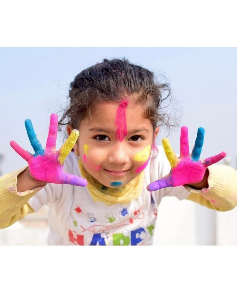 Gulal - Muliticolor (Pack of 4) | 100% Natural and Herbal Gulal | Organic Coloured Powder | Non-Toxic and Skin-Friendly Holi Gulal | Holi Celebration