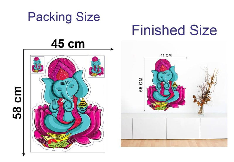 Delight Art Shree Lord Ganesha Ganpati ji Wall Sticker Size - ( 41*55 ) cm Model id - ( DAMC00750L )