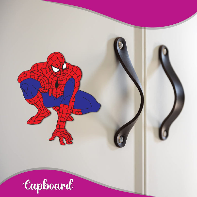 Bhai Please Spiderman Wooden Fridge Magnet (Pack of 1) Fun Comic Character Gift and Decoration