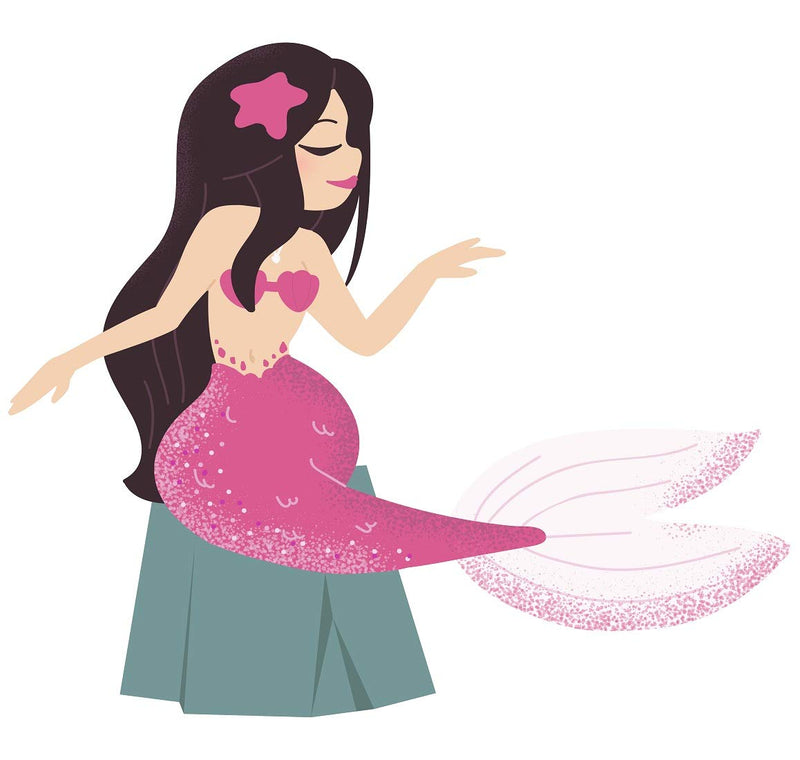 Tuffuk Mermaid Angels Large Vinyl Wallstickers for Home Decorations(80 cm x 70 cm)5TZ261