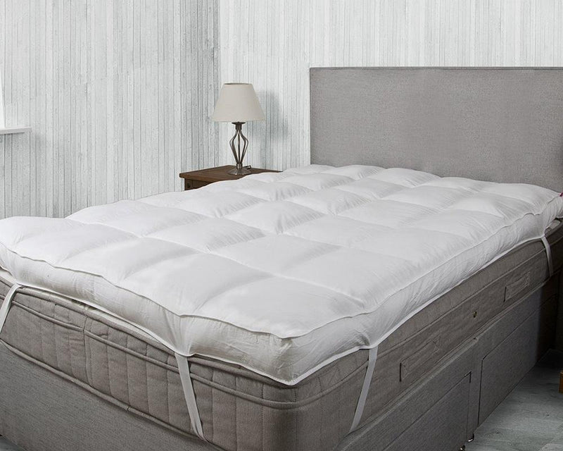 Jaipur Linen Finest Imported Super Microfiber Soft Mattress Padding/Topper- White-Customized