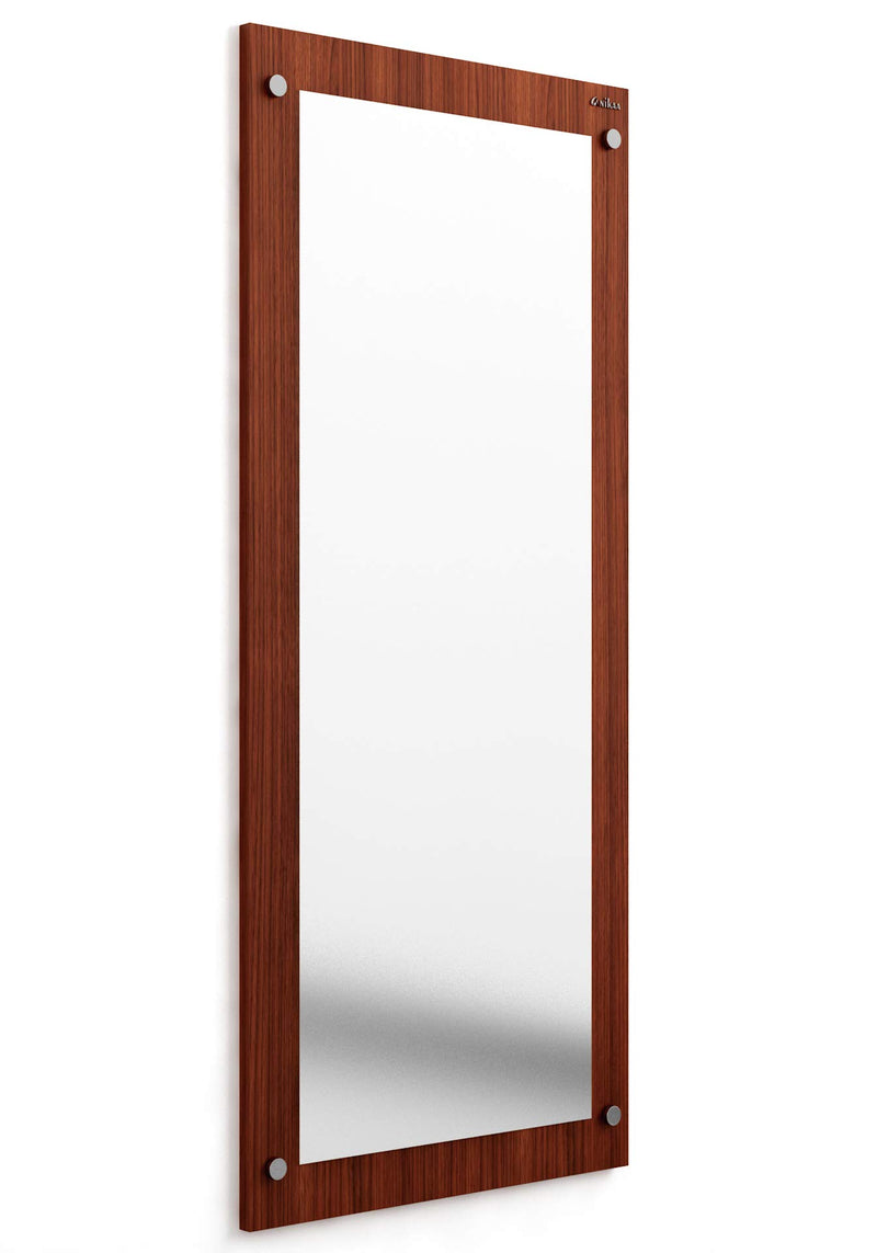 Anikaa Sofi Engineered Wood Dressing Wall Mirrors Wall Hanging Mirrors Full Length Mirror Wall Mounted Dressing Mirror for Living Room (Walnut) D.I.Y