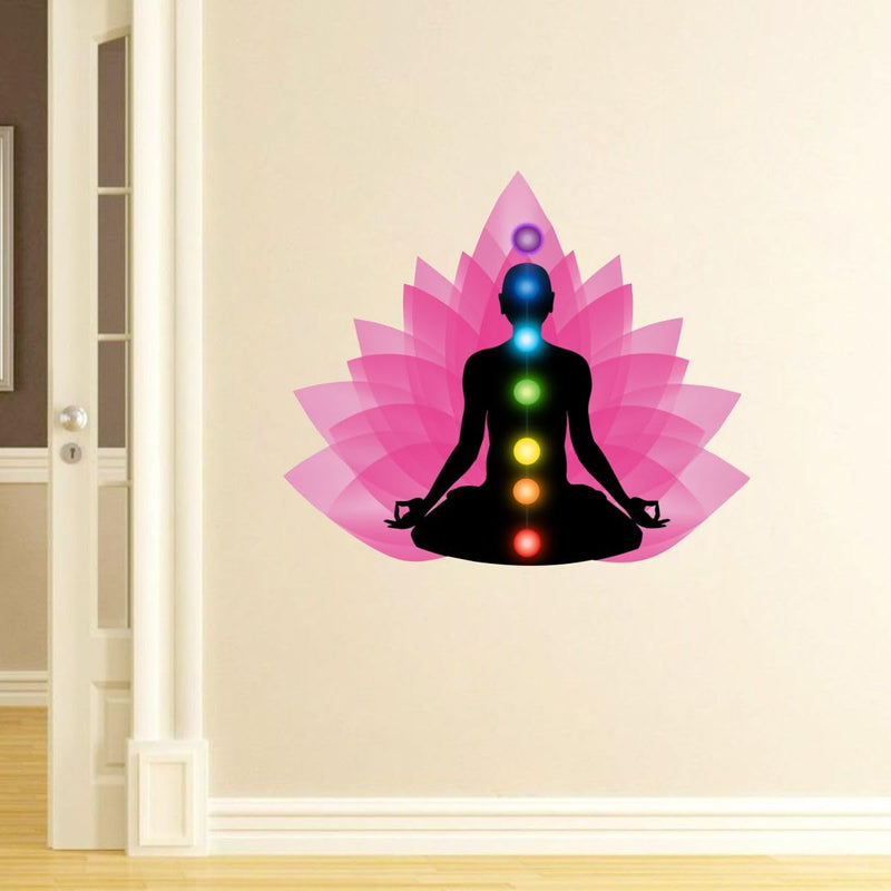 Vcreate Decor Spritual Stream Meditation Wall Sticker & Decal,Size- 58 Cm X 50 Cm