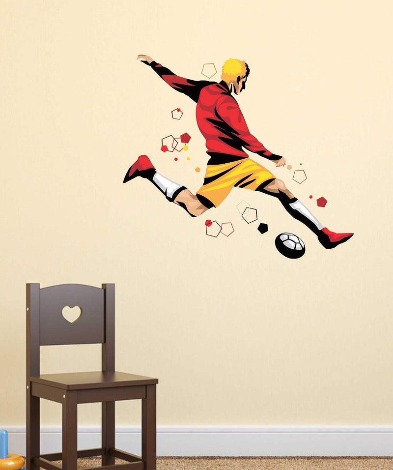 Tuffuk Football Player Large Vinyl Wallstickers for Home Decorations(55 cm x 80 cm)5TZ260