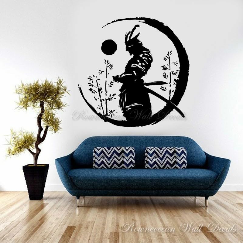 GADGETS WRAP Vinyl Japanese Warrior Pattern Samurai Wall Sticker Vinyl