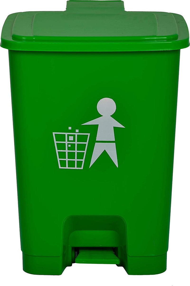 Dhwani Enterprise Plastic Pedal Garbage Waste Dustbin 15 LTR (Blue + Green + Red + Black + Yellow Pack Of 5) WITH CHECK DUSTER CLOTH FREE