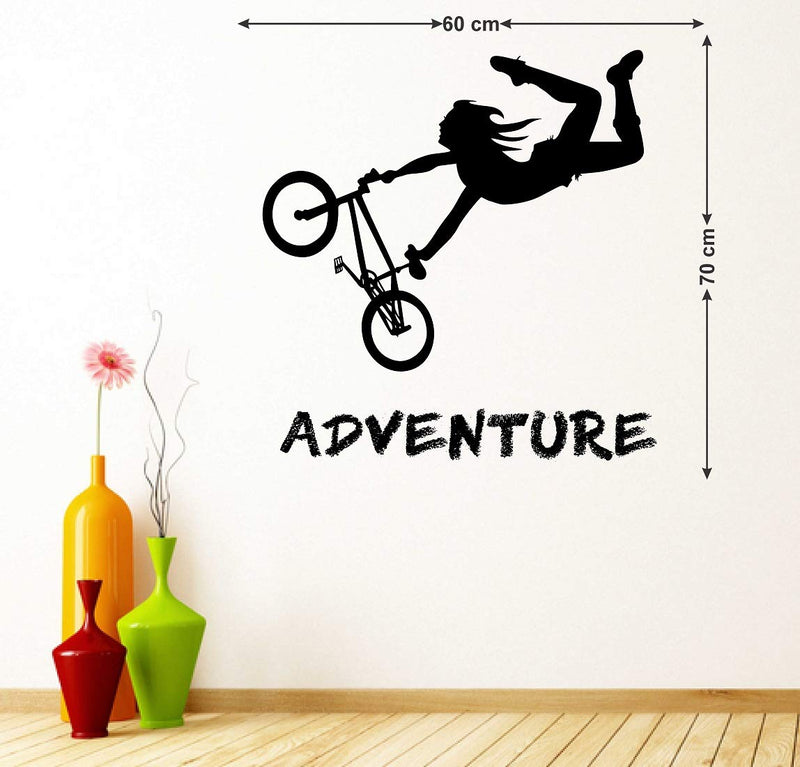 Tuffuk Adventure Stunt Large Vinyl Wallstickers for Home Decorations(60 cm x 70 cm)5TZ281