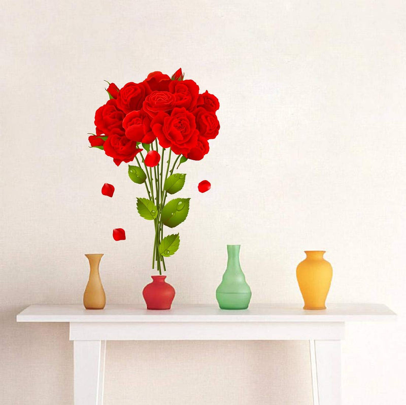 Tuffuk Flower Large Vinyl Wallstickers for Home Decorations(40 cm x 60 cm)4TZ173