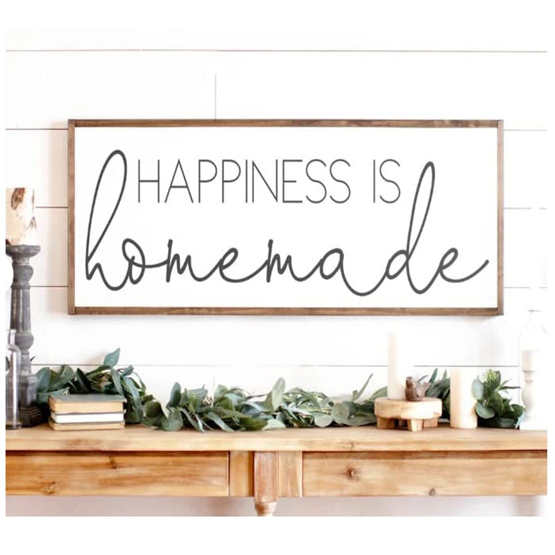 Artica Happiness is Homemade Wall Decor Quotes with Ractangulare frame for Living Room Bedroom Gift item (Happiness is Homemade)