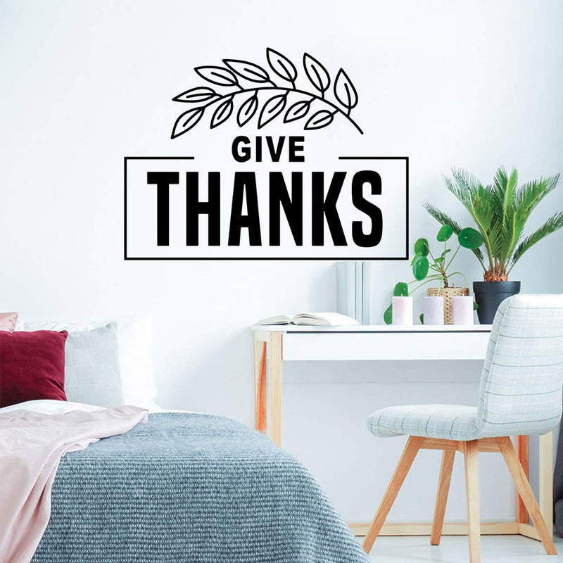 GADGETS WRAP Wall Decal Vinyl Sticker Give Thanks for Office Home Wall Decoration