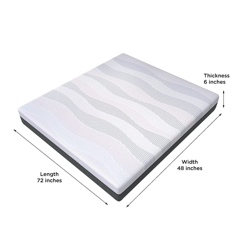 Centuary Mattresses Sleepables 6-Inch Double Size with Active Edge Support Antimicrobial Foam Rolled & Vaccumed Bonnell Spring Mattress (72x48x6)