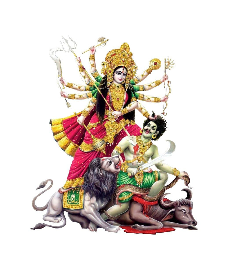 Decor Kraft Durga maa Wall Sticker & Decal,Size- 50 Cm X 34 Cm,Religious