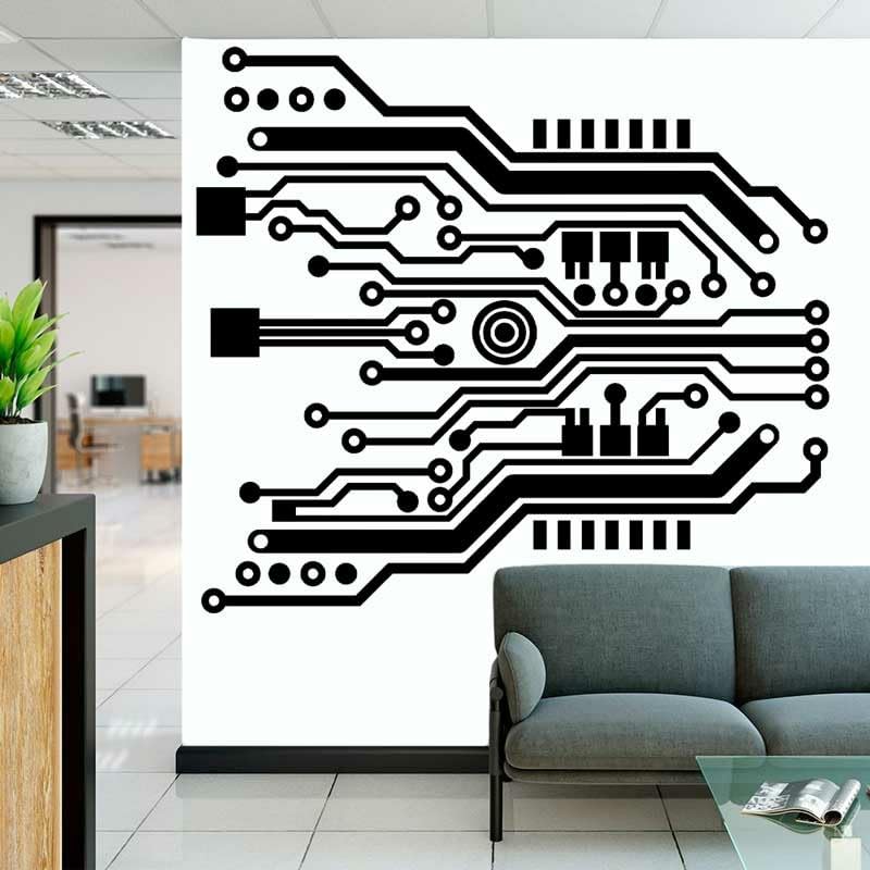 GADGETS WRAP Vinyl Software Technology Circuit Board Wall Sticker