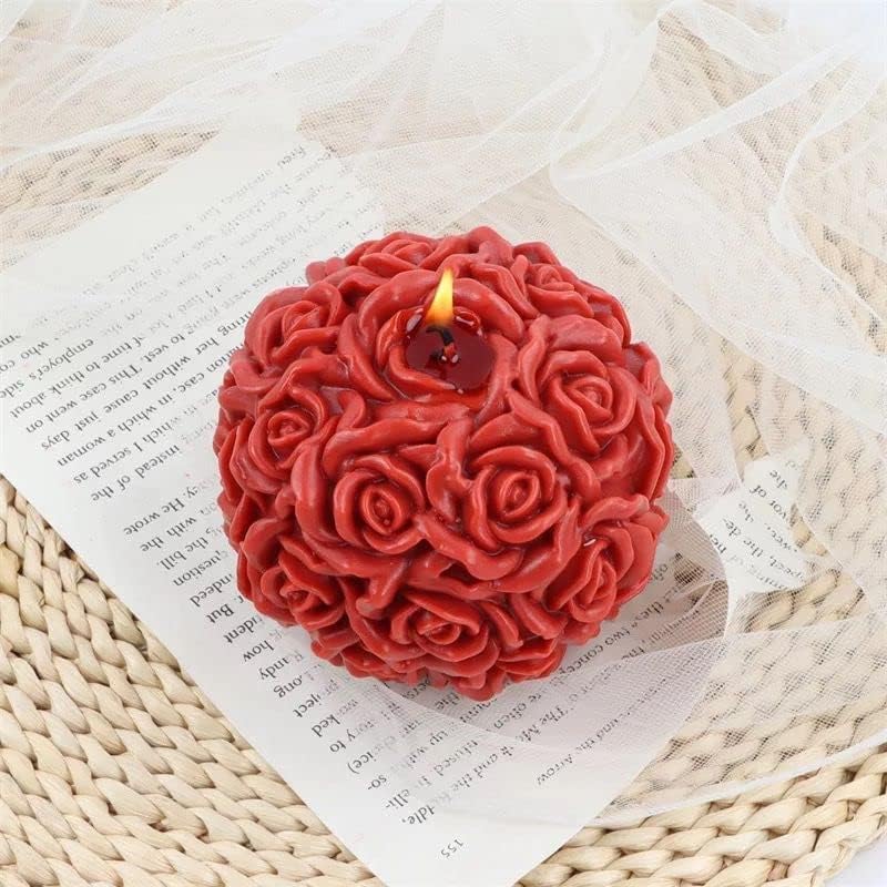 Astonishing Beauty: Exquisite 3D Rose Red Scented Floral Mini Candle for a Unique and Enchanting Home Decor Experience