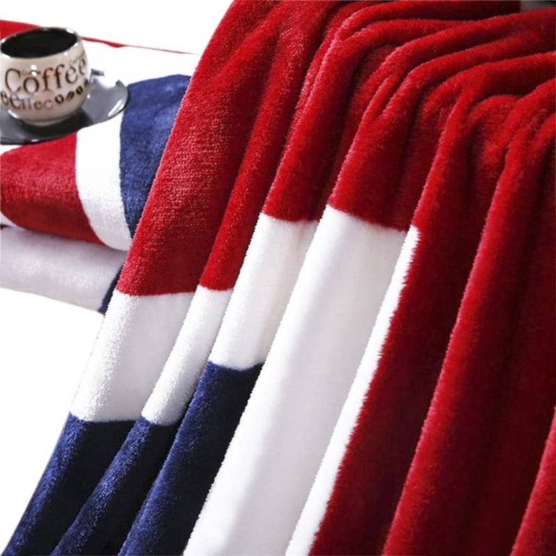 EMERGE UK Flag Bed Blanket Luxury Fleece Blanket Great British Flag Chair Cabin Sofa Couch Blanket Warm Soft Plush Travel Blanket Bedspread Cover Beach Throw Blanket