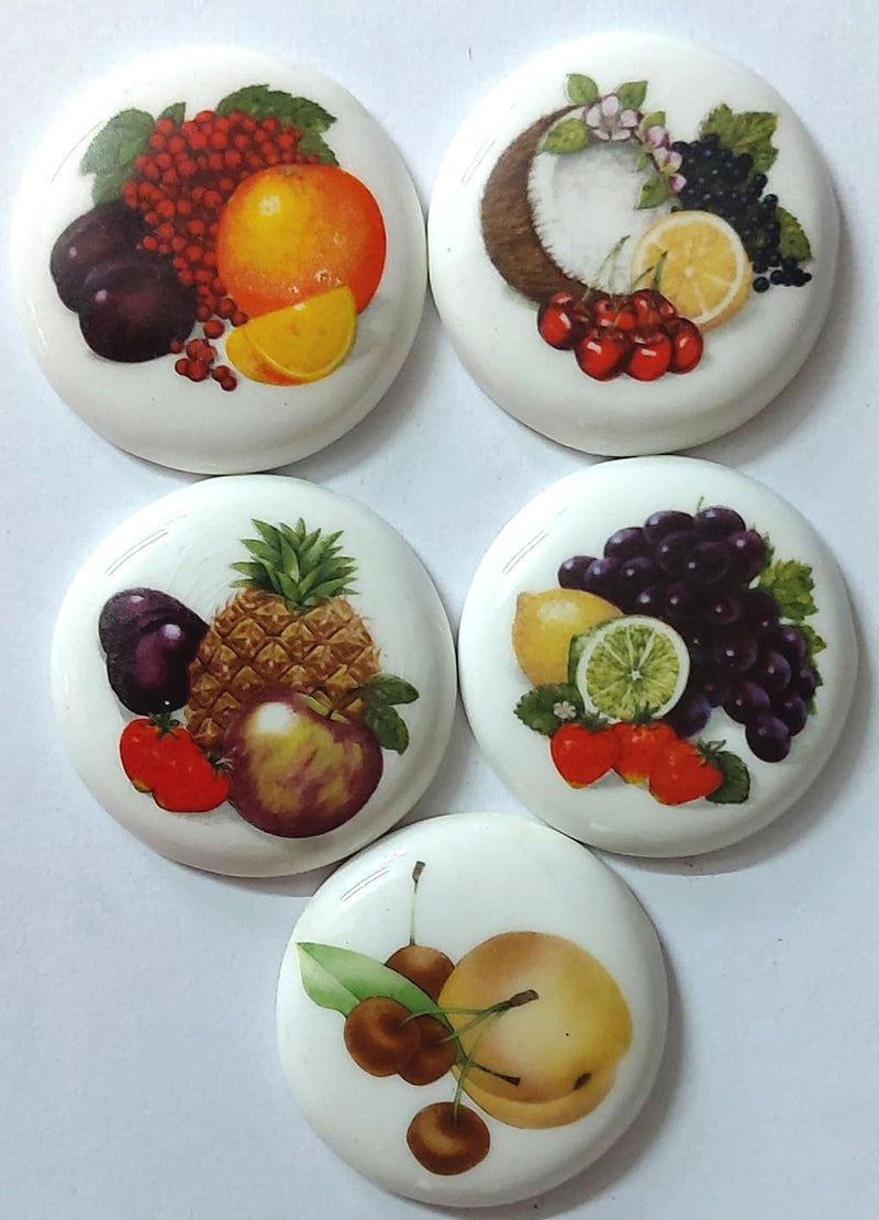 Temple Trees Fruits Assorted - Set of 5 Fridge Magnets