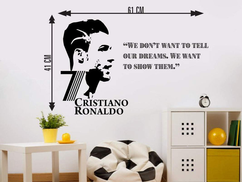 DivineDesigns™ PVC Vinyl Self-Adhesive 7 Ronaldo of Our Dreams Wall Sticker for Living Room, Bedroom, Office Wall Decoration (24 X 16 INCH) Pack 1